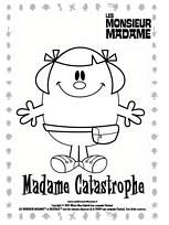 coloriage madame catastrophe et sa pochette